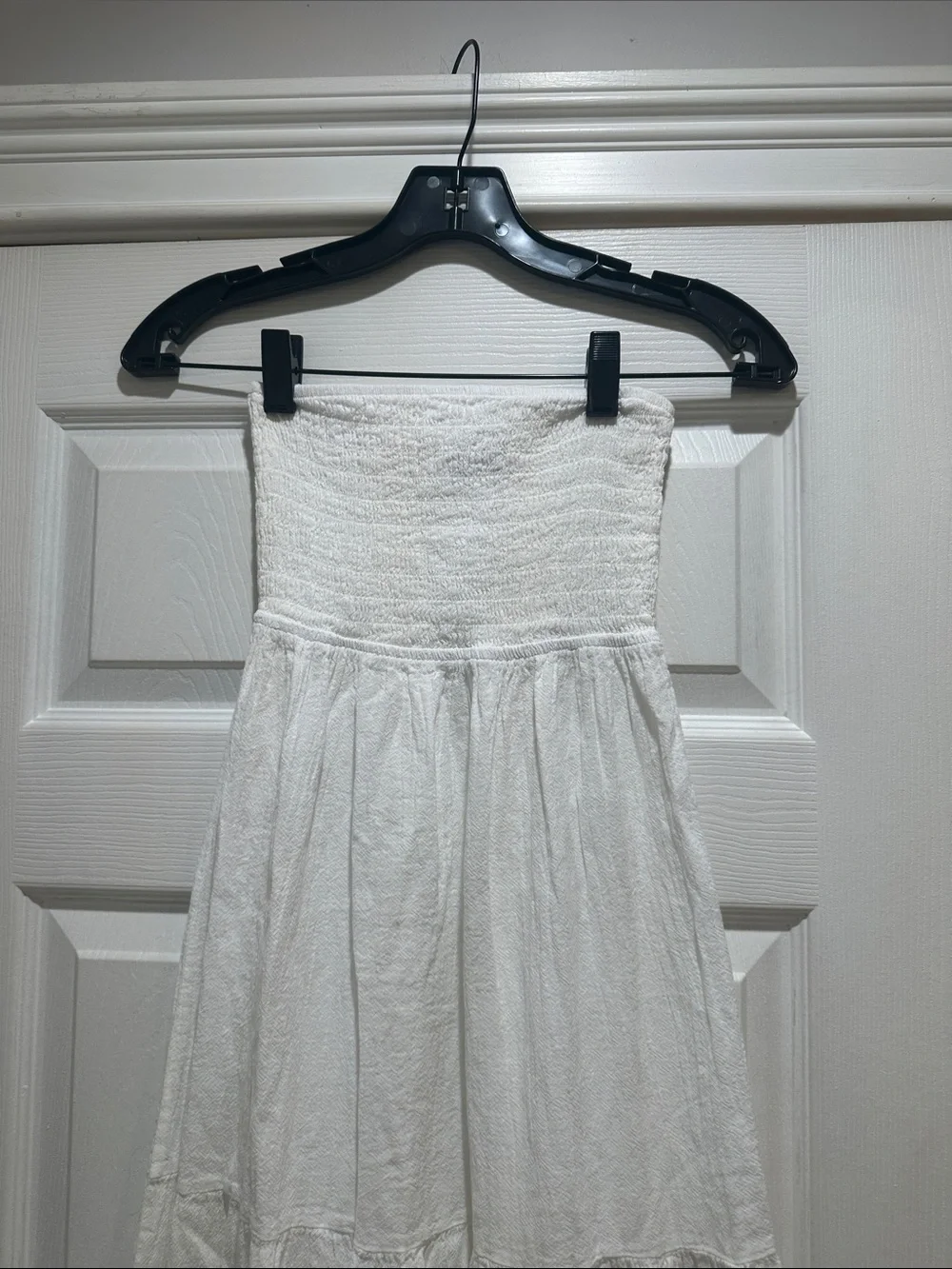 White Maxi Strapless Boho Dress